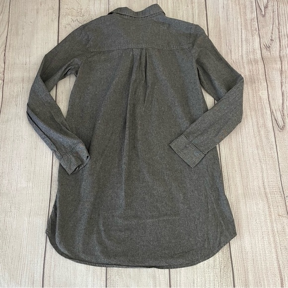 AMERICAN APPAREL Women’s Chambray Henley Shirt Dress Grey Size Small - Picture 8 of 8